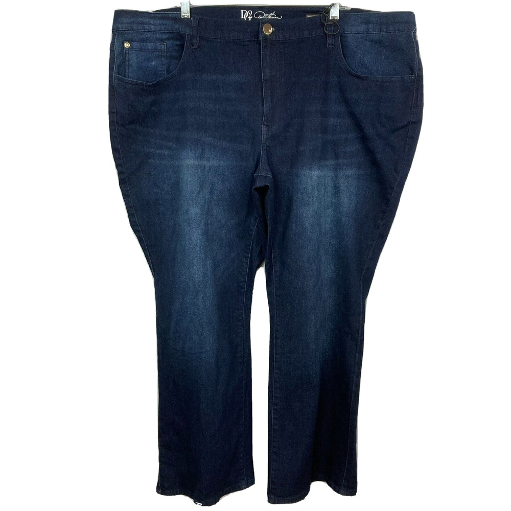 NWT DG2 Diane Gilman Jeans Womens Sz 26PW Petite Stretch Straight Bootcut Leg